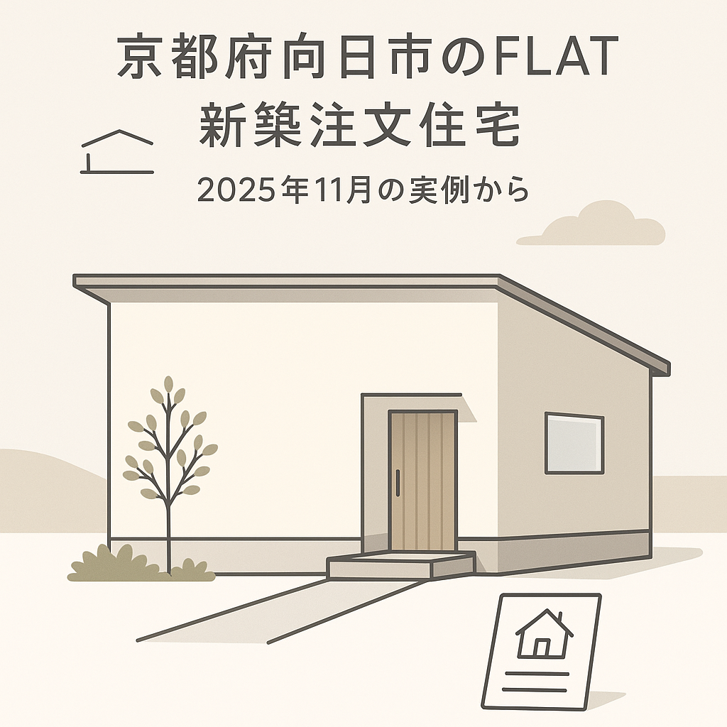 京都府向日市のFLAT新築注文住宅 2025年11月の実例から