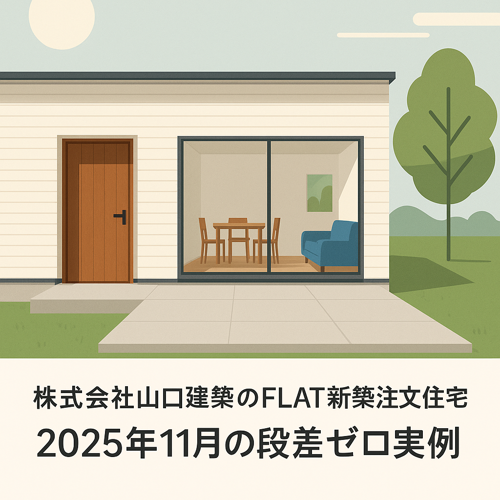 株式会社山口建築のFLAT新築注文住宅：2025年11月の段差ゼロ実例