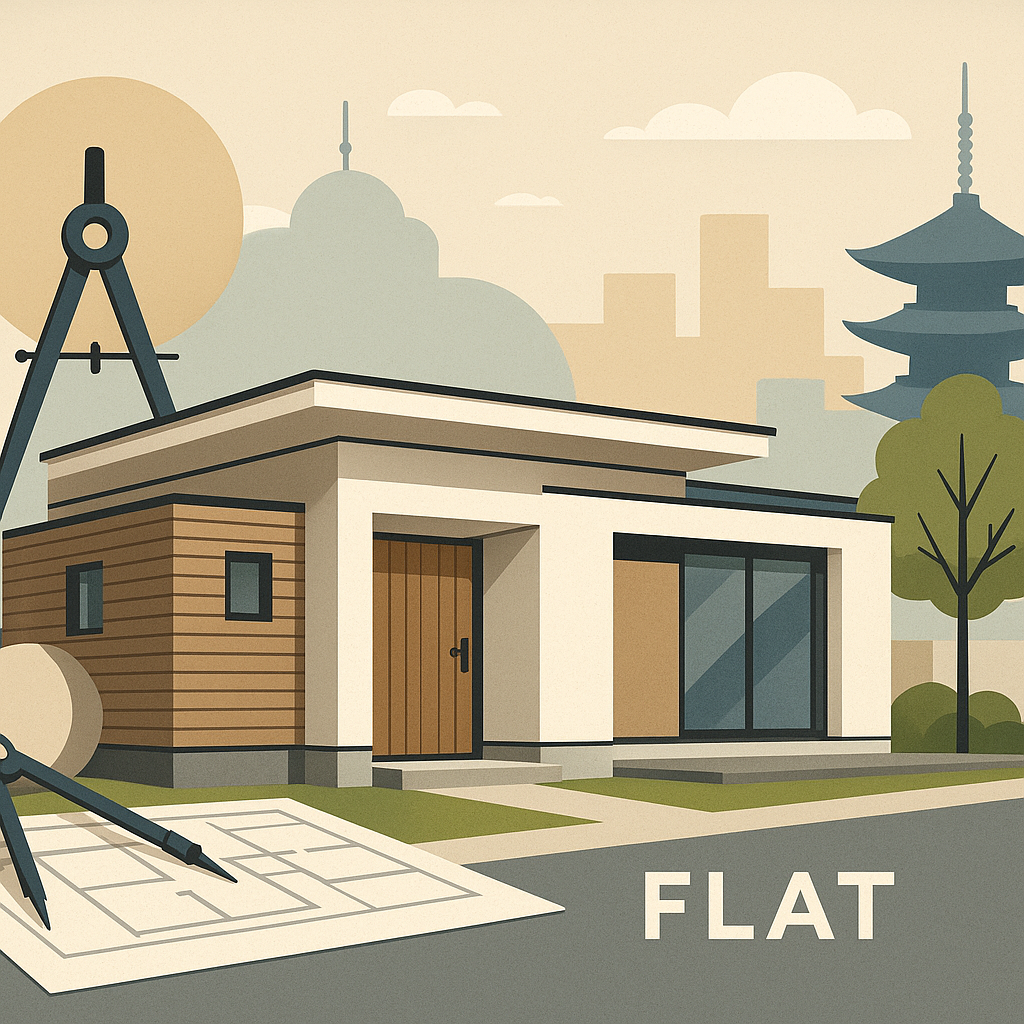 FLAT注文住宅の新築設計、京都府向日市 2025年11月の実例から